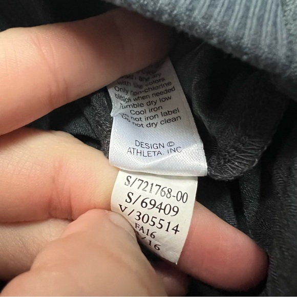 Athleta Midtown Trouser Womens 10 Gray Flare Wide Leg Pants Drawstring Pull On - Picture 8 of 10